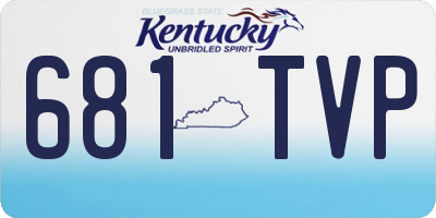 KY license plate 681TVP