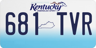 KY license plate 681TVR