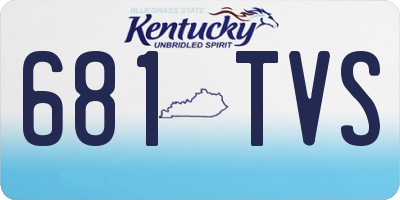 KY license plate 681TVS