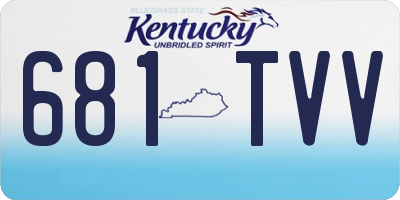 KY license plate 681TVV