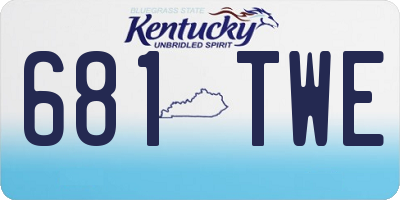 KY license plate 681TWE