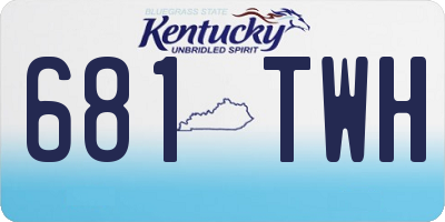 KY license plate 681TWH