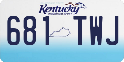 KY license plate 681TWJ