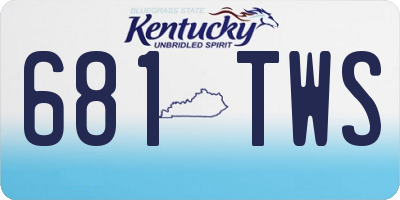 KY license plate 681TWS