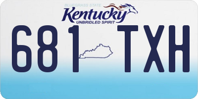 KY license plate 681TXH