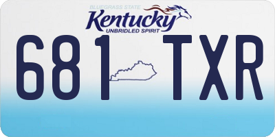 KY license plate 681TXR