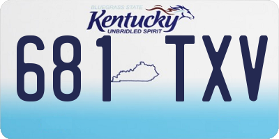 KY license plate 681TXV