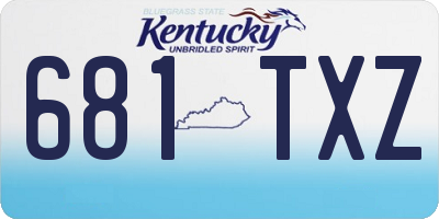 KY license plate 681TXZ