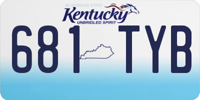 KY license plate 681TYB