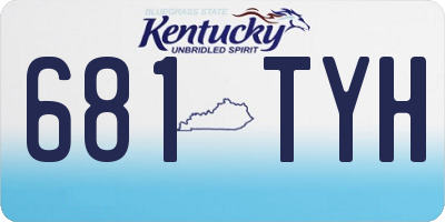 KY license plate 681TYH
