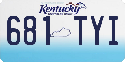 KY license plate 681TYI