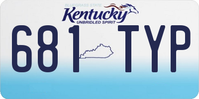 KY license plate 681TYP