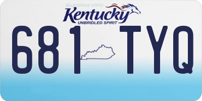 KY license plate 681TYQ
