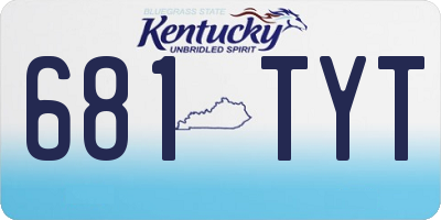 KY license plate 681TYT