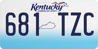KY license plate 681TZC