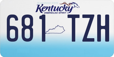 KY license plate 681TZH