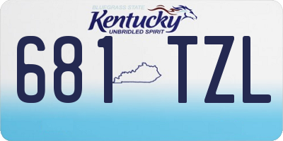 KY license plate 681TZL