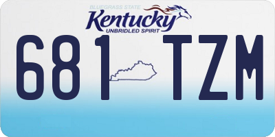 KY license plate 681TZM