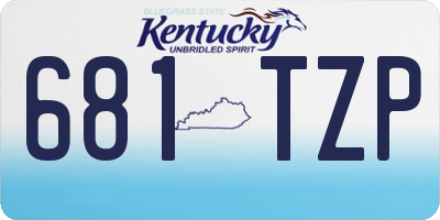 KY license plate 681TZP