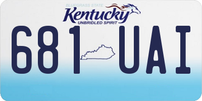 KY license plate 681UAI