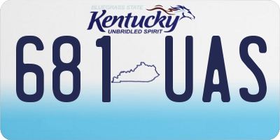 KY license plate 681UAS