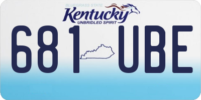 KY license plate 681UBE