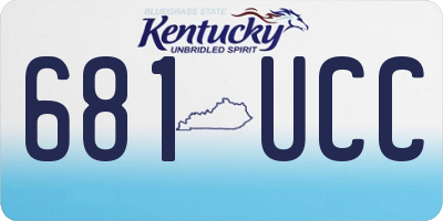 KY license plate 681UCC