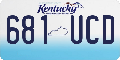 KY license plate 681UCD