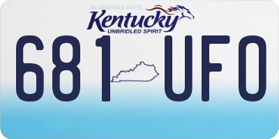 KY license plate 681UFO