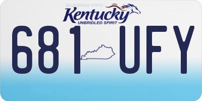 KY license plate 681UFY