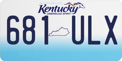 KY license plate 681ULX