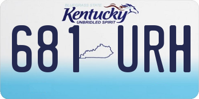 KY license plate 681URH