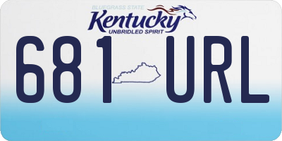 KY license plate 681URL