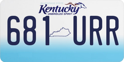 KY license plate 681URR