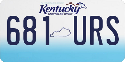 KY license plate 681URS