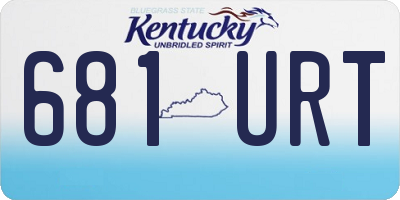 KY license plate 681URT