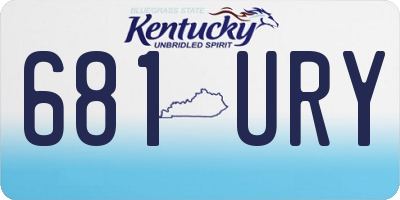 KY license plate 681URY