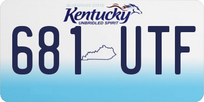 KY license plate 681UTF