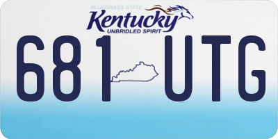 KY license plate 681UTG