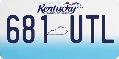KY license plate 681UTL