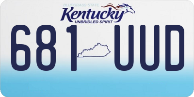 KY license plate 681UUD