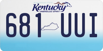 KY license plate 681UUI