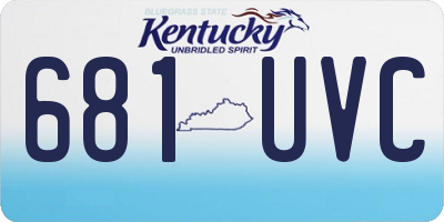 KY license plate 681UVC