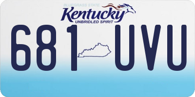 KY license plate 681UVU