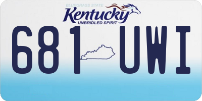KY license plate 681UWI