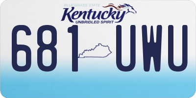 KY license plate 681UWU