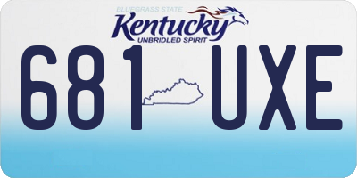 KY license plate 681UXE