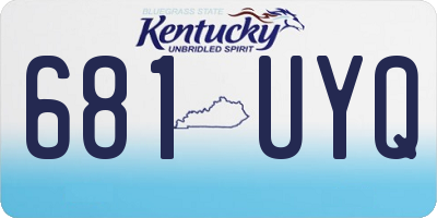 KY license plate 681UYQ