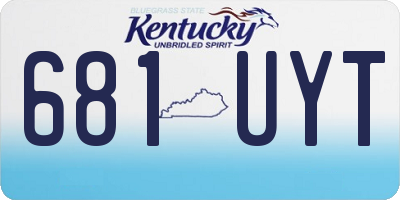 KY license plate 681UYT