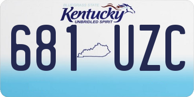 KY license plate 681UZC